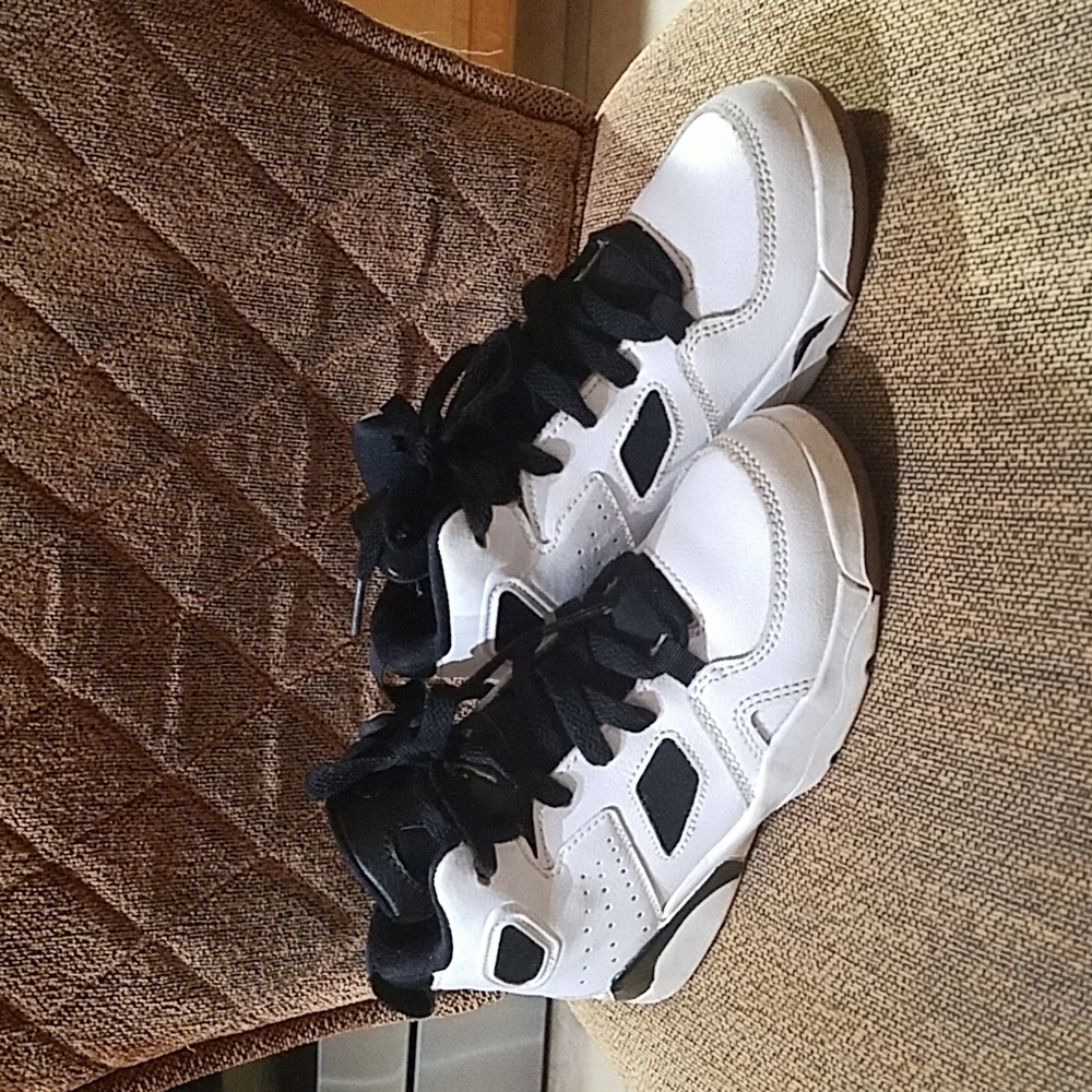 Jordan Flight Club 91 PS White Black Lace Up Sneakers Shoes Multicolor